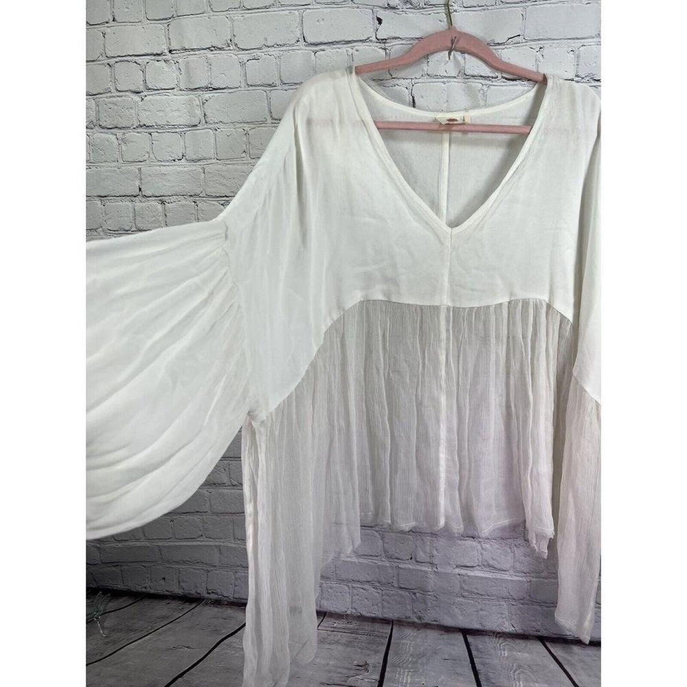 LILKA silk chiffon swing top blouse womens oversized